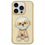 NIMMY case GLASSES COOL DOG for IPHONE 15 Pro khaki