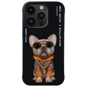 Zadný kryt NIMMY case GLASSES COOL DOG pre Apple iPhone 15 Pro, čierna