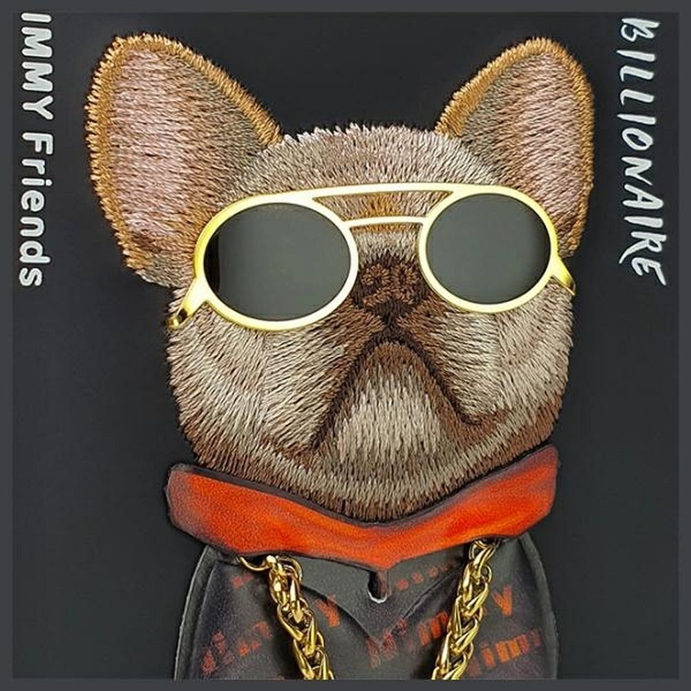 NIMMY case GLASSES COOL DOG for IPHONE 15 Pro black