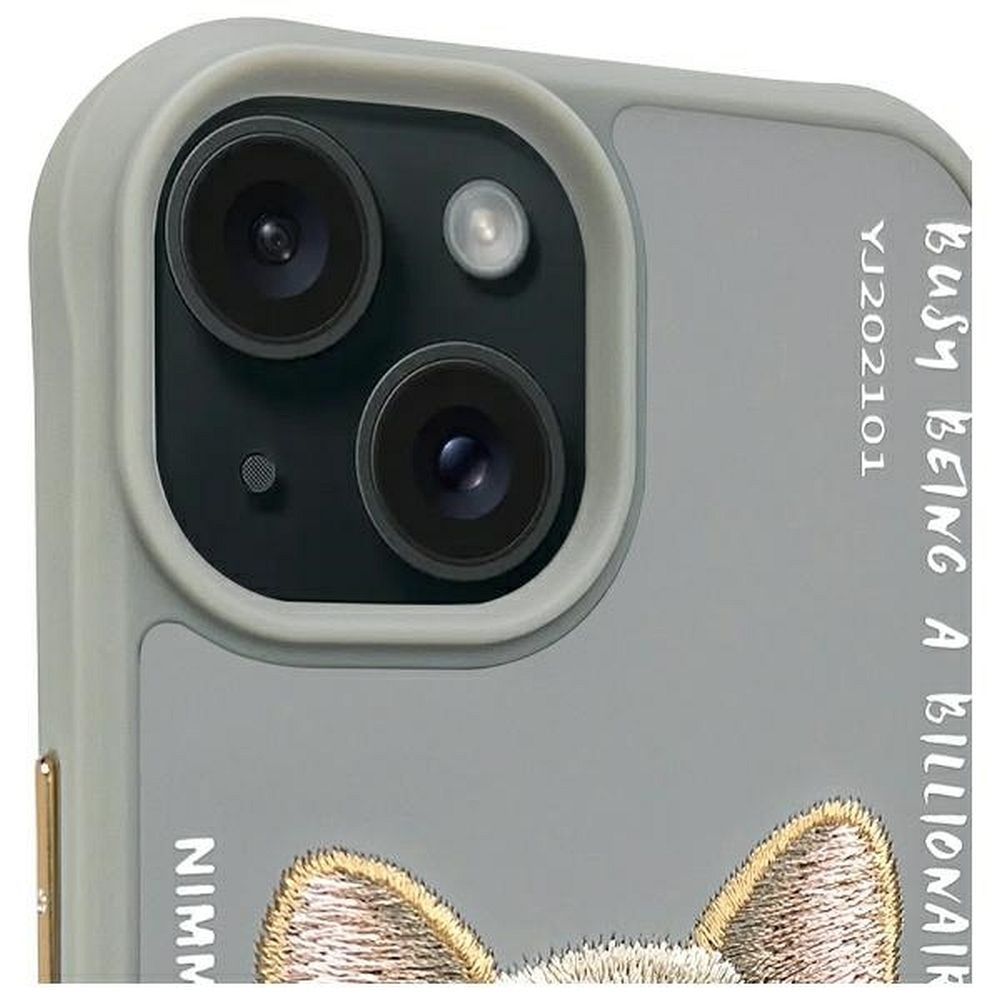 NIMMY case GLASSES COOL DOG for IPHONE 15 gray