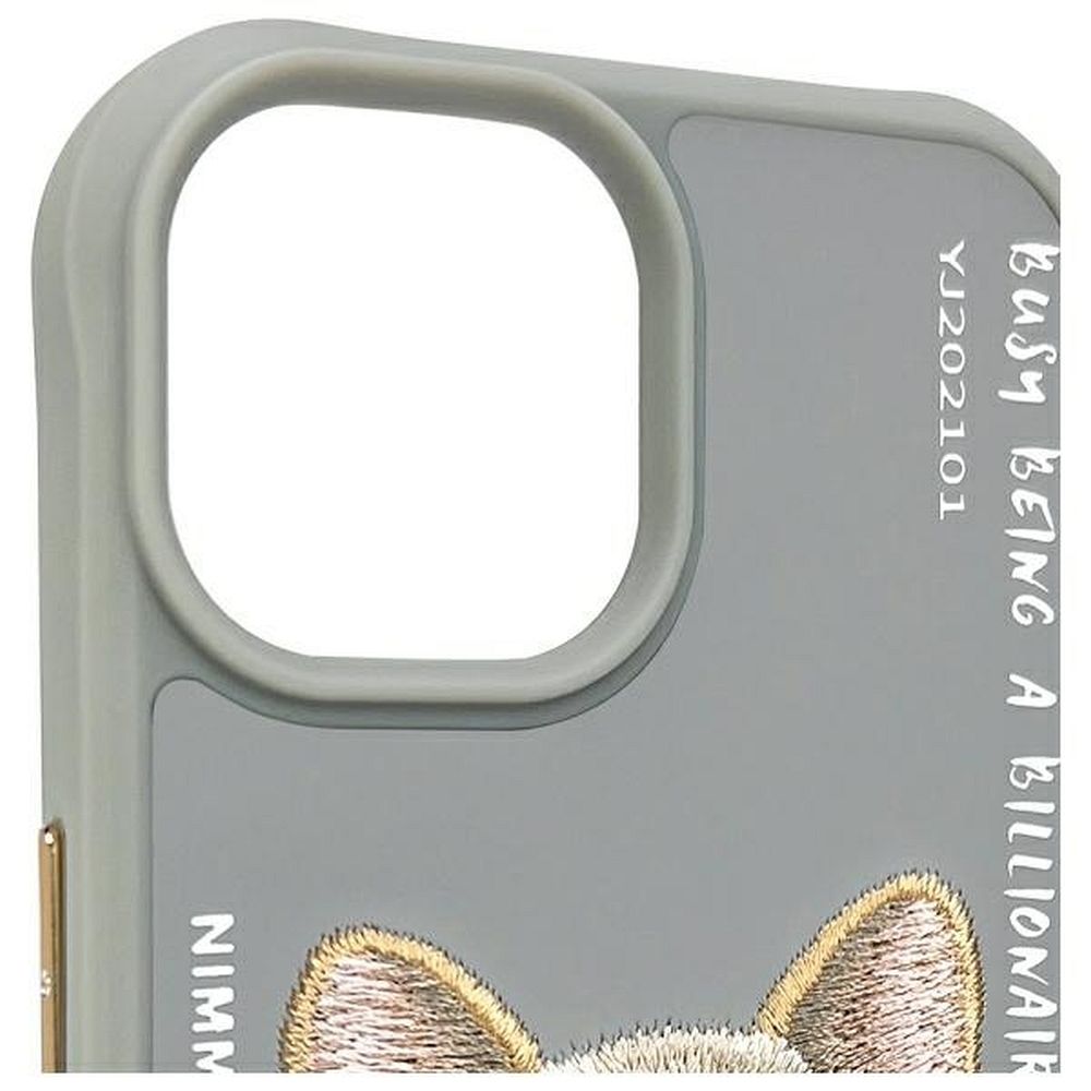 NIMMY case GLASSES COOL DOG for IPHONE 15 gray
