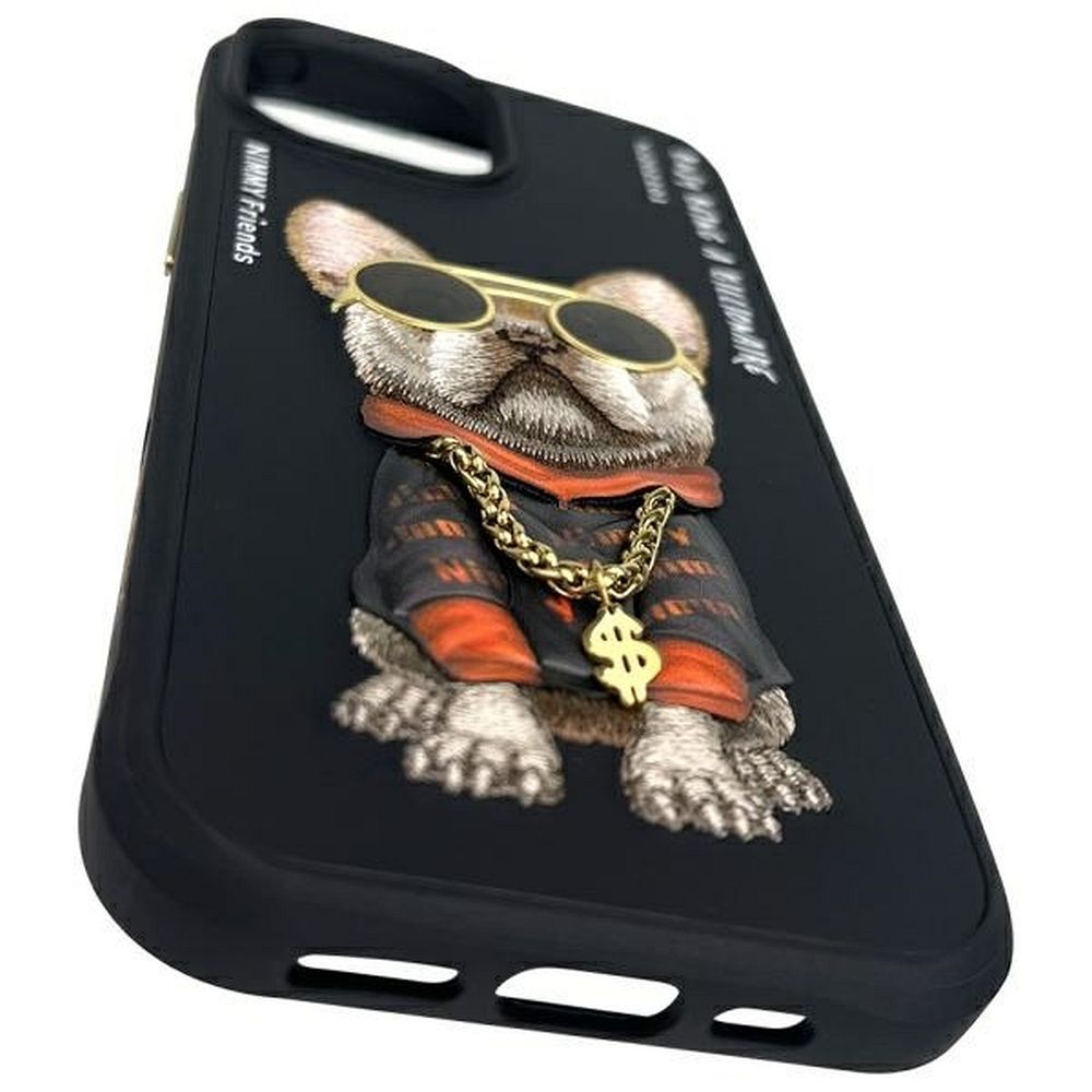 NIMMY case GLASSES COOL DOG for IPHONE 15 black