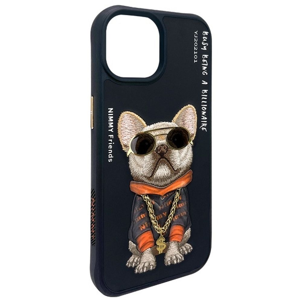 NIMMY case GLASSES COOL DOG for IPHONE 15 black
