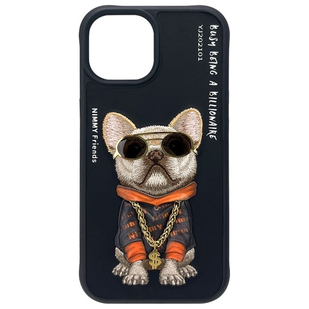 NIMMY case GLASSES COOL DOG for IPHONE 15 black
