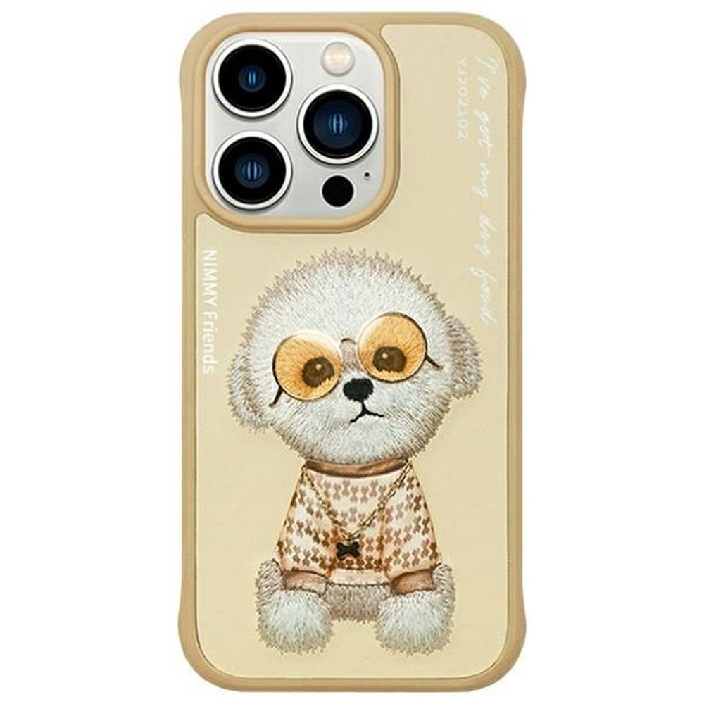 NIMMY case GLASSES COOL DOG for IPHONE 15 Pro Max khaki