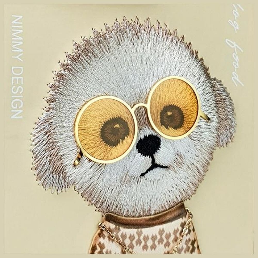 NIMMY case GLASSES COOL DOG for IPHONE 15 Pro Max khaki