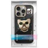 NIMMY case GLASSES COOL DOG compatible with MagSafe for IPHONE 16 Pro black