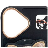 NIMMY case GLASSES COOL DOG compatible with MagSafe for IPHONE 16 black
