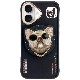Zadný kryt NIMMY case GLASSES COOL DOG advanced with MagSafe pre Apple iPhone 16, čierna