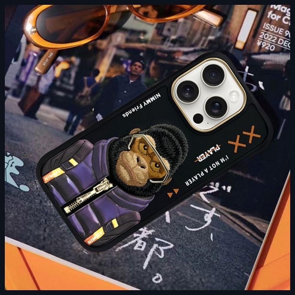 Zadní kryt NIMMY case COOL&CUTE 2.0 Monkey pro Apple iPhone 16 Pro Max, černá