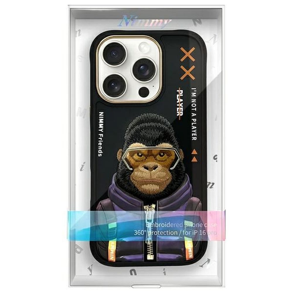 NIMMY case COOL&CUTE 2.0 Monkey for IPHONE 16 Pro black