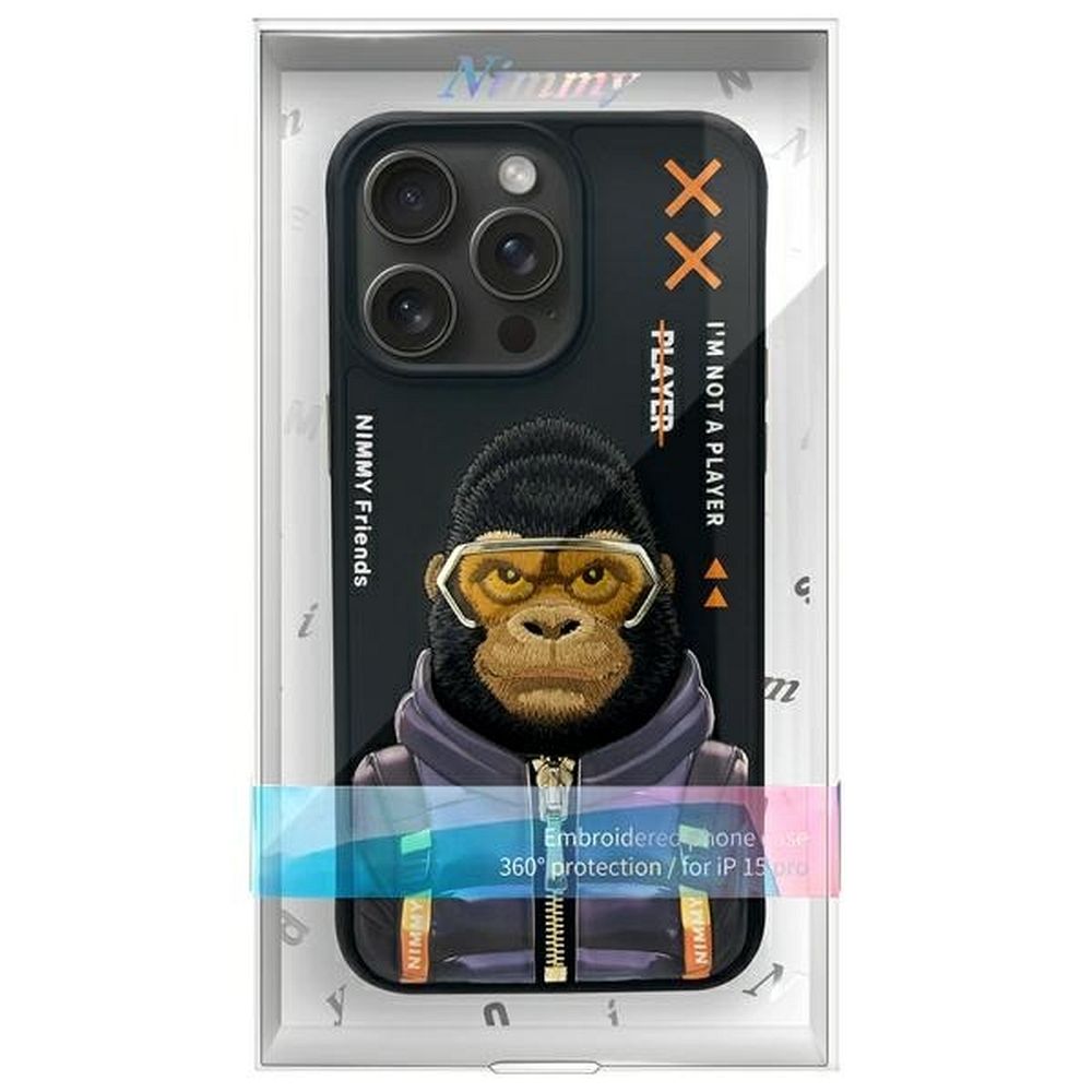 NIMMY case COOL&CUTE 2.0 Monkey for IPHONE 15 Pro black