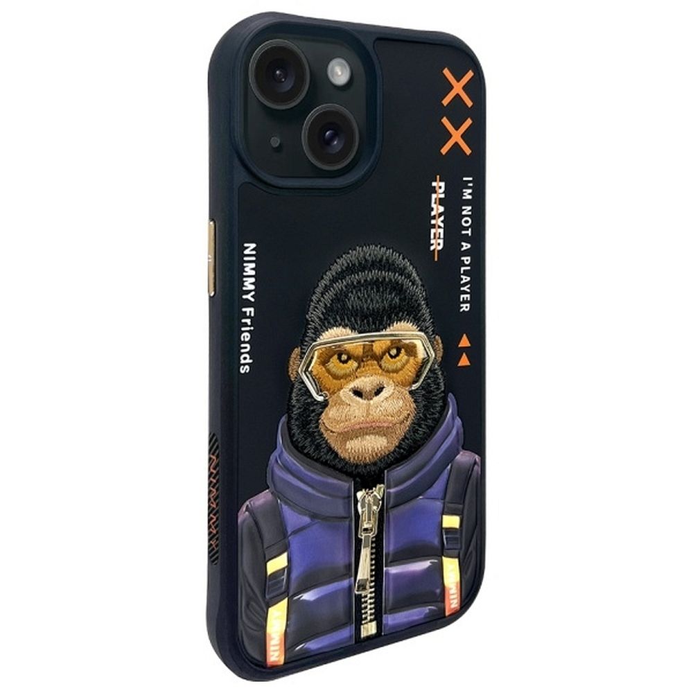 NIMMY case COOL&CUTE 2.0 Monkey for IPHONE 15 black