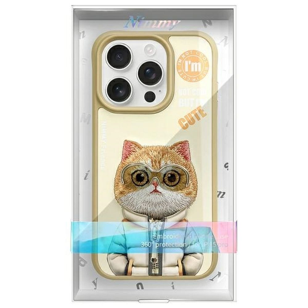 NIMMY case COOL&CUTE 2.0 Cat for IPHONE 15 Pro khaki