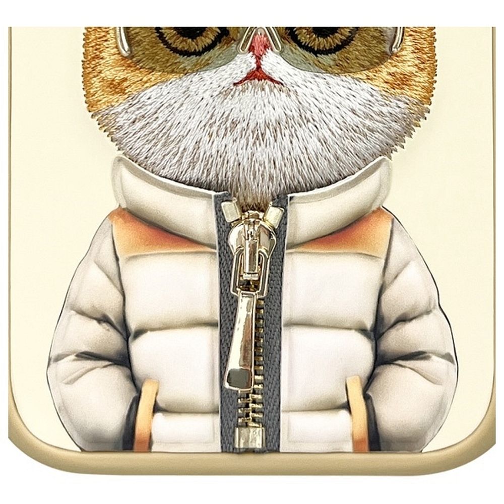 Zadní kryt NIMMY case COOL&CUTE 2.0 Cat pro Apple iPhone 16, khaki