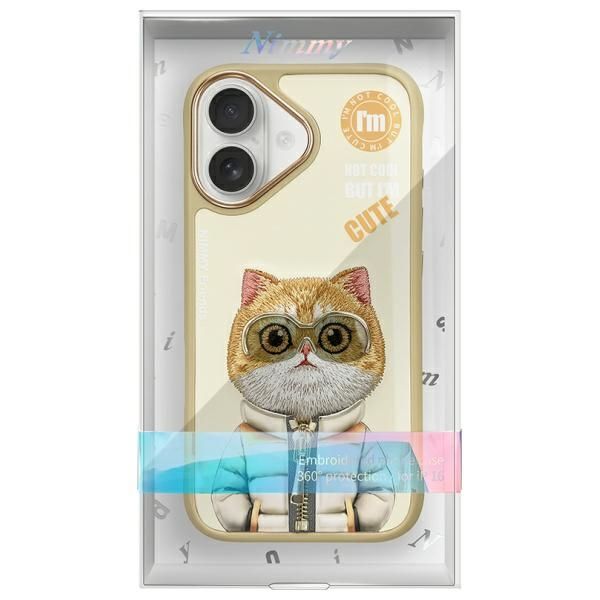 NIMMY case COOL&CUTE 2.0 Cat for IPHONE 16 khaki