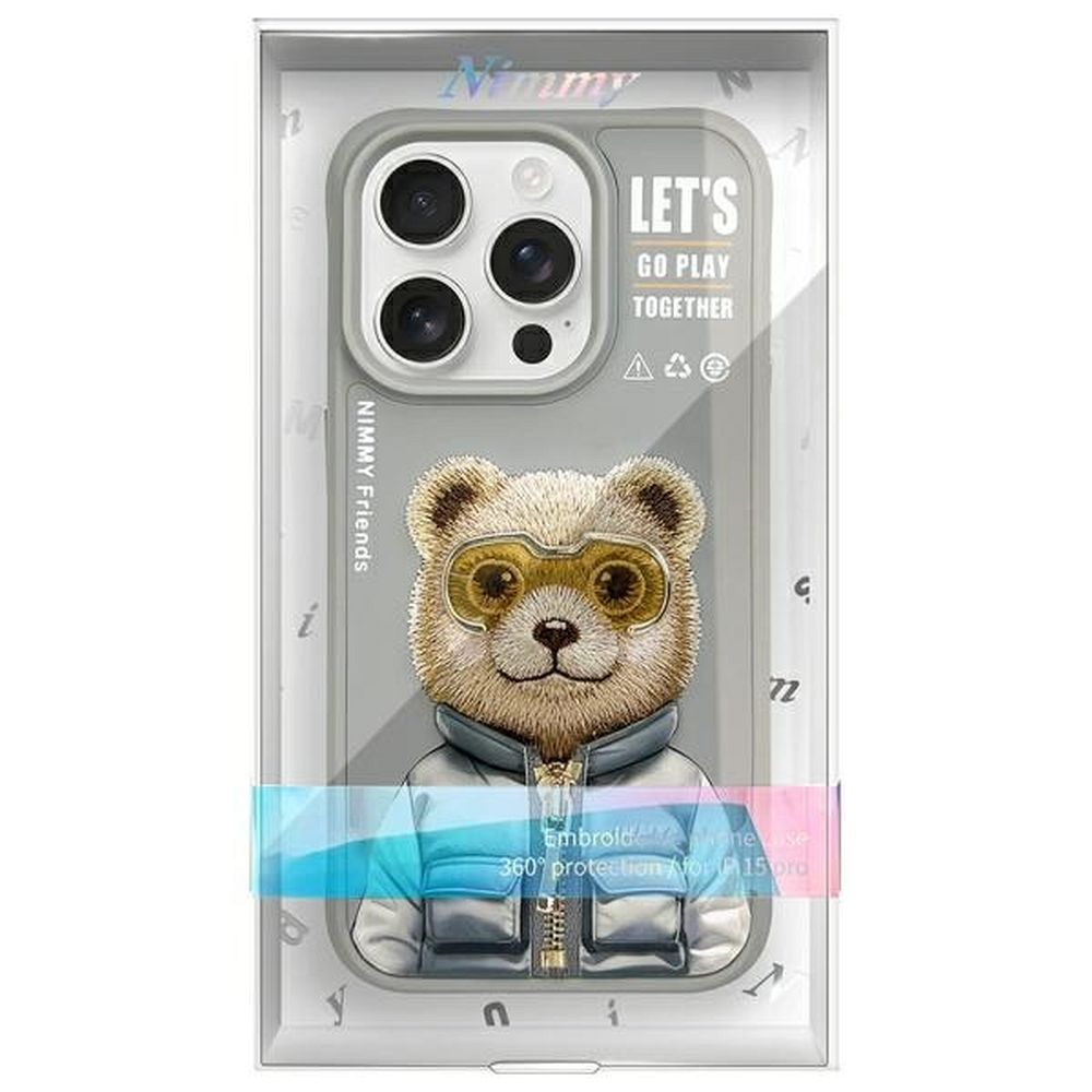 NIMMY case COOL&CUTE 2.0 Bear for IPHONE 15 Pro Max gray