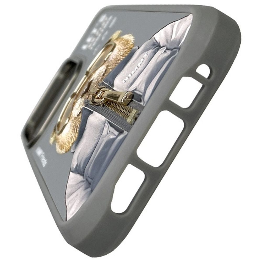 Zadní kryt NIMMY case COOL&CUTE 2.0 Bear pro Apple iPhone 15, šedá