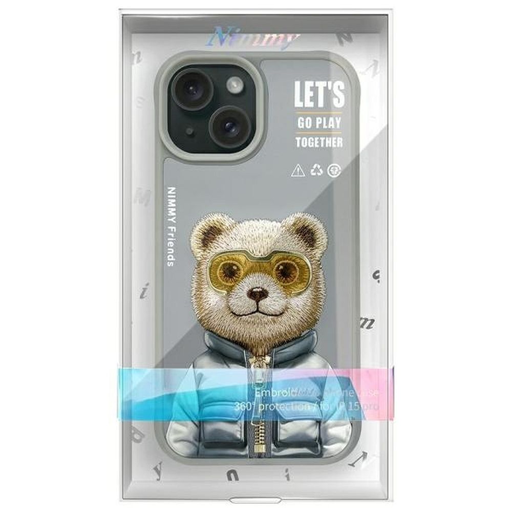 NIMMY case COOL&CUTE 2.0 Bear for IPHONE 15 gray