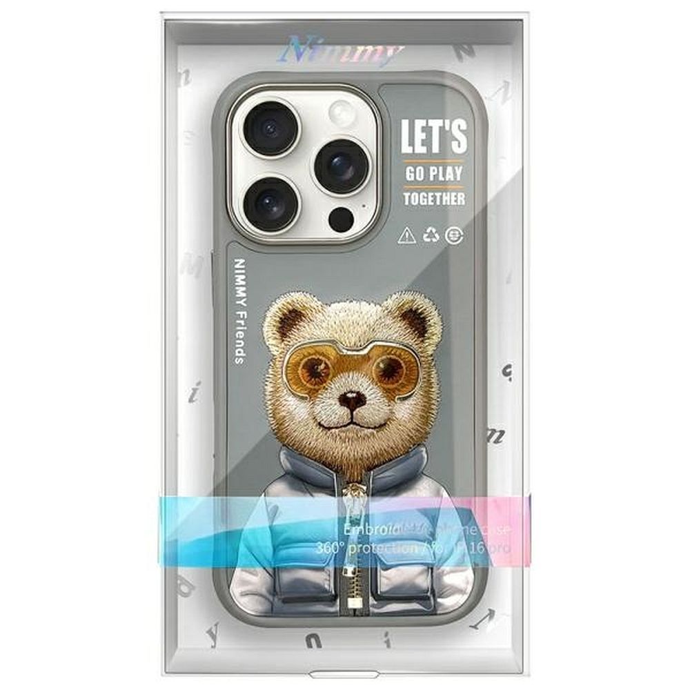 NIMMY case COOL&CUTE 2.0 Bear for IPHONE 16 Pro gray