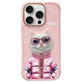 Zadný kryt NIMMY case COOL&amp;CUTE 2.0 Cat pre Apple iPhone 15 Pro, ružová