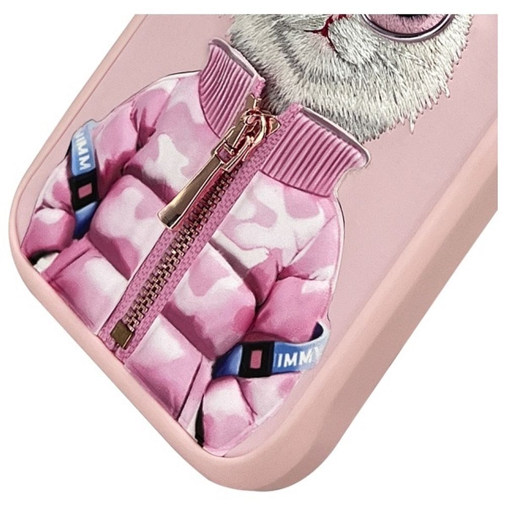 Zadní kryt NIMMY case COOL&CUTE 2.0 Cat pro Apple iPhone 15 Pro, růžová