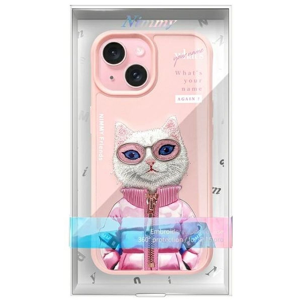 NIMMY case COOL&CUTE 2.0 Cat for IPHONE 15 pink
