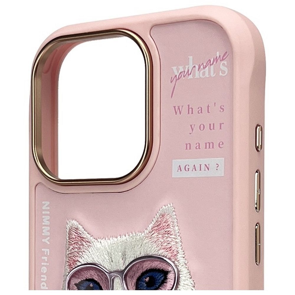 Zadní kryt NIMMY case COOL&CUTE 2.0 Cat pro Apple iPhone 16, růžová