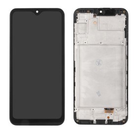 LCD display + dotyková doska + predný kryt pre Samsung Galaxy A24, midnight black