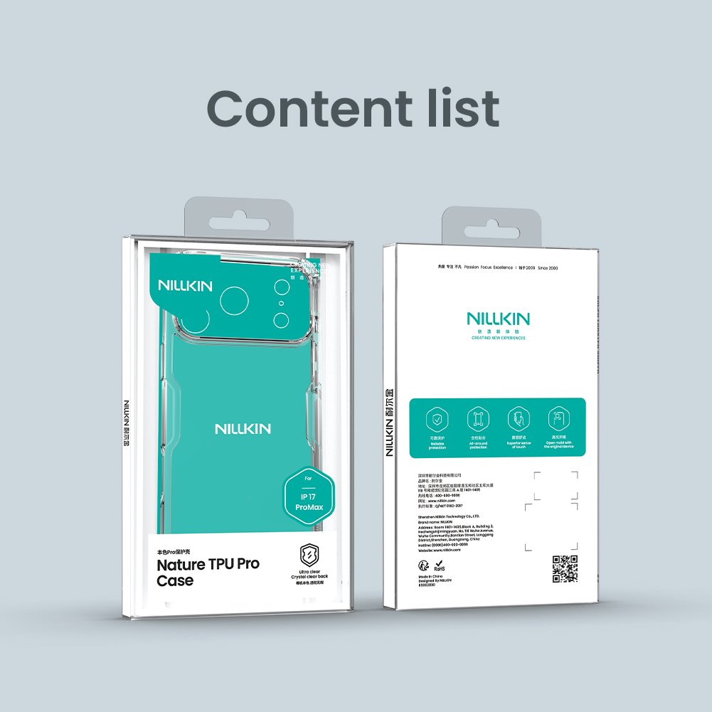 Nillkin Nature TPU PRO Kryt pro Apple iPhone 17 Pro Max Transparent Black