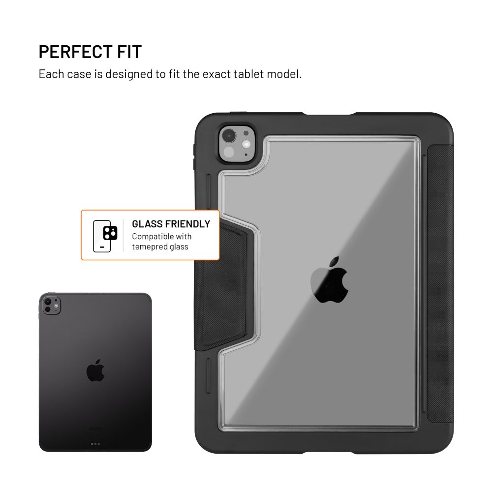 Odolné pouzdro se stojánkem FIXED Enduro pro Apple iPad Pro 13" (2024), černé
