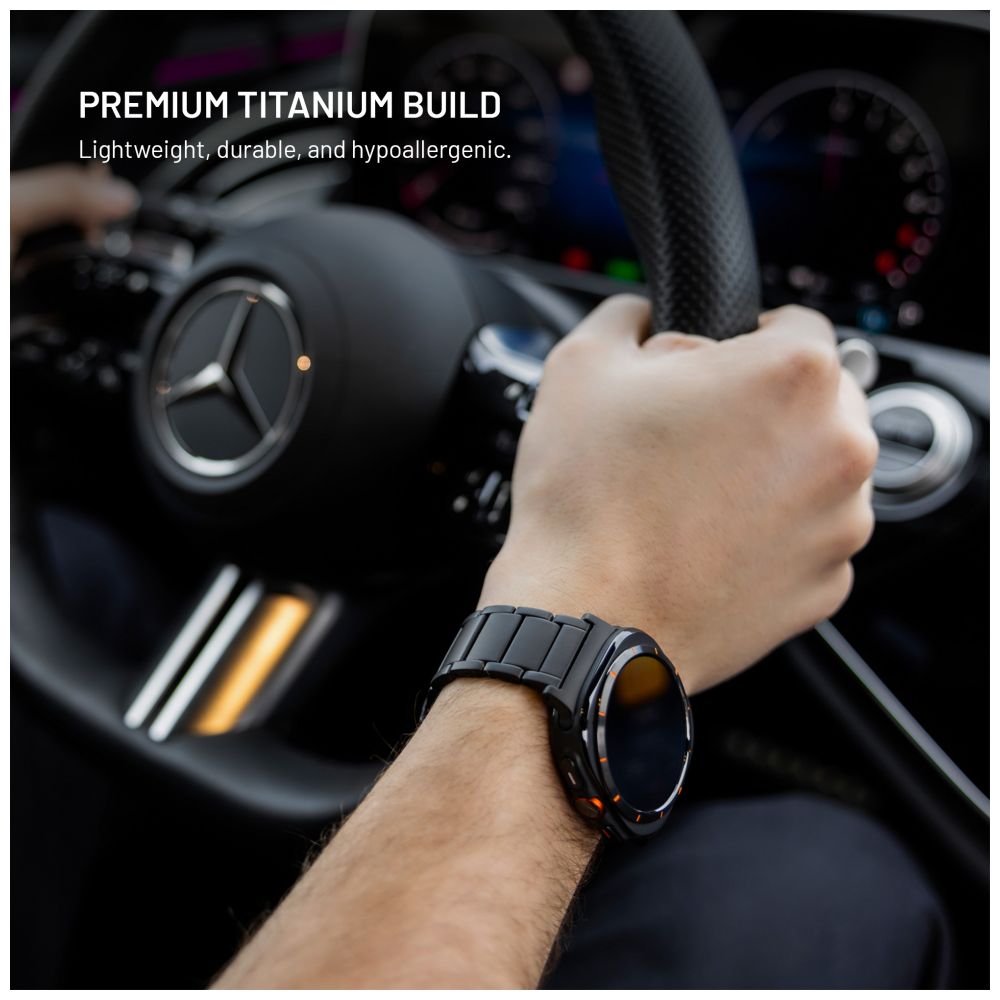 Titanový řemínek FIXED Titanium Strap pro Garmin QuickFit 26mm, černý