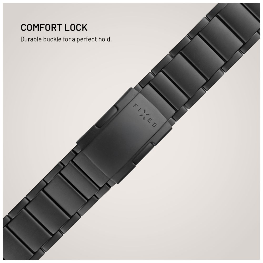 Titanový řemínek FIXED Titanium Strap pro Garmin QuickFit 26mm, černý
