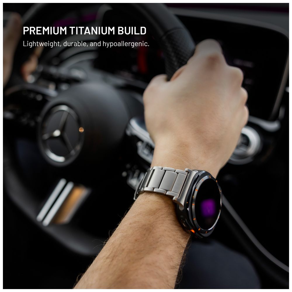 Titanový řemínek FIXED Titanium Strap pro Garmin QuickFit 22mm, přírodní titan