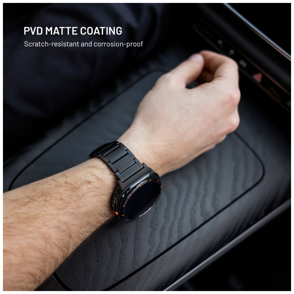 Titanový řemínek FIXED Titanium Strap pro Garmin QuickFit 22mm, černý