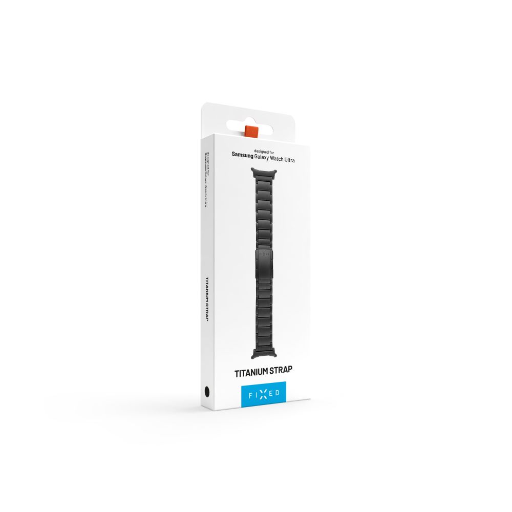 Titanový řemínek FIXED Titanium Strap pro smartwatch Samsung Galaxy Watch Ultra, černý