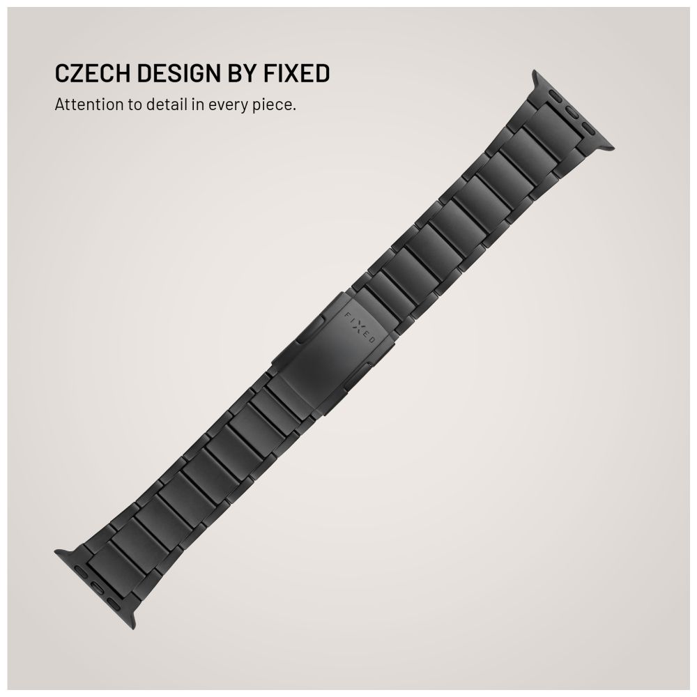 Titanový řemínek FIXED Titanium Strap pro Apple Watch 44/45/46/49mm, černý