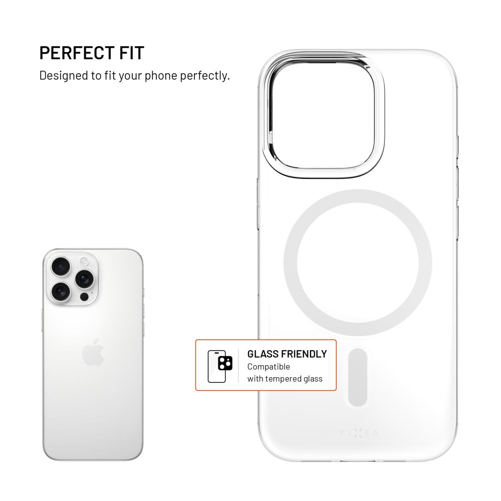 Zadní kryt FIXED MagShell s podporou Magsafe pro Apple iPhone 16 Pro Max, čirý