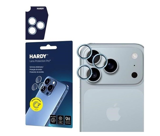 3mk ochrana kamery HARDY Lens Protection Pro pro Apple iPhone 17 Pro /17 Pro Max, ocean blue