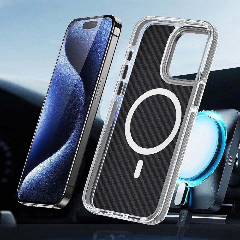 Zadní kryt FIBER Case comapitble with MagSafe pro Xiaomi Redmi A5, šedá