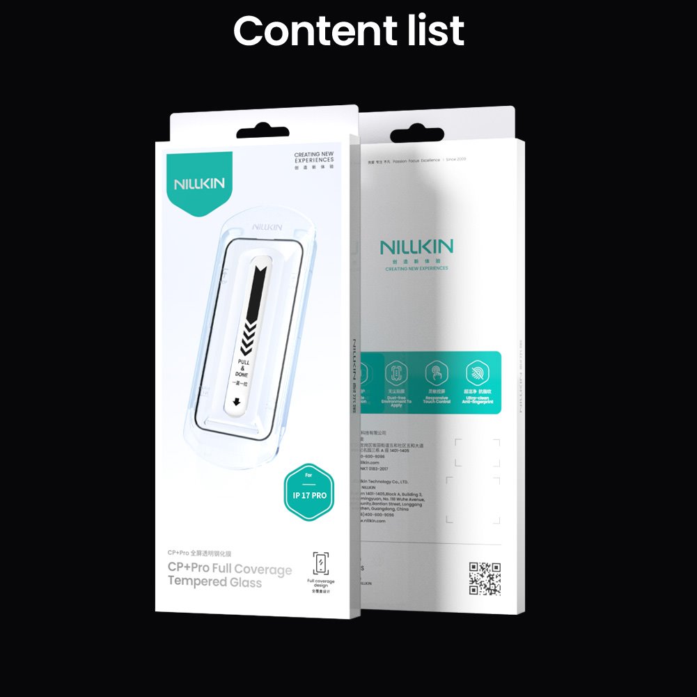 Nillkin Tvrzené Sklo 2.5D CP+ PRO Black pro Apple iPhone 17 Pro (s aplikátorem)