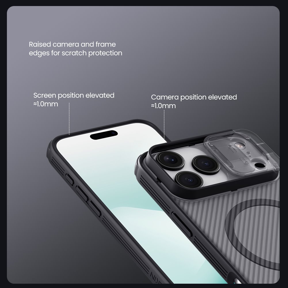 Nillkin CamShield PRO Magnetic Zadní Kryt pro Apple iPhone 17 Pro Max Transparent Black