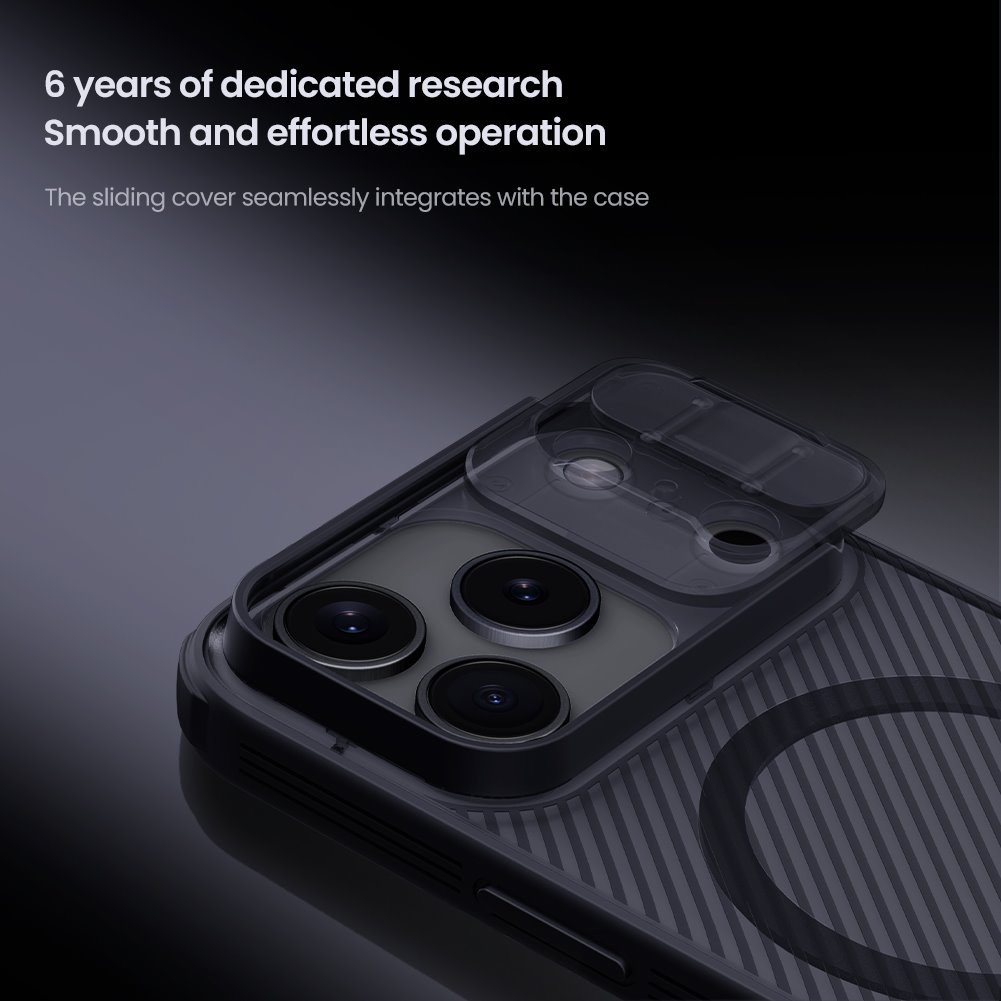 Nillkin CamShield PRO Magnetic Zadní Kryt pro Apple iPhone 17 Pro Transparent Black