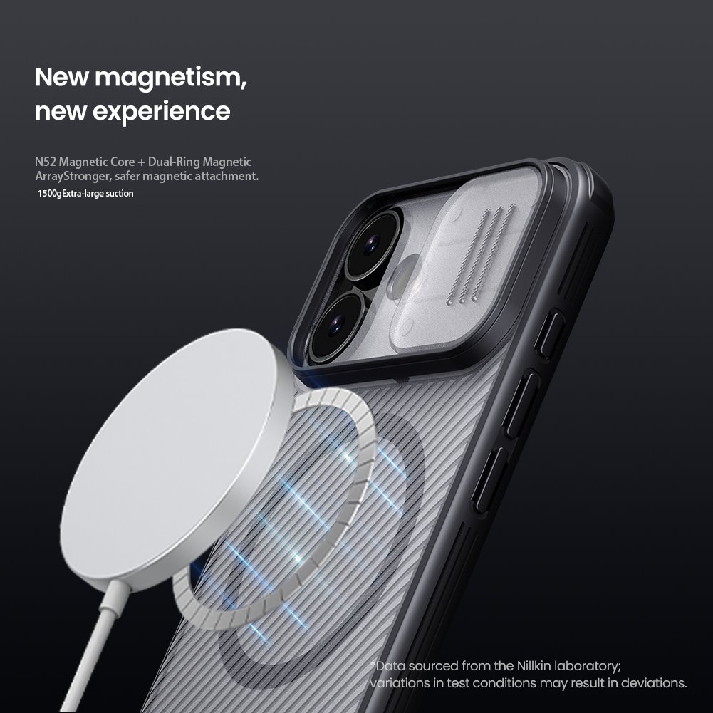 Nillkin CamShield PRO Magnetic Zadní Kryt pro Apple iPhone 17 Transparent Black