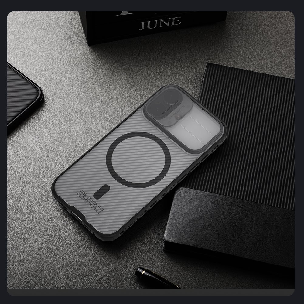 Nillkin CamShield PRO Magnetic Zadní Kryt pro Apple iPhone 17 Transparent Black