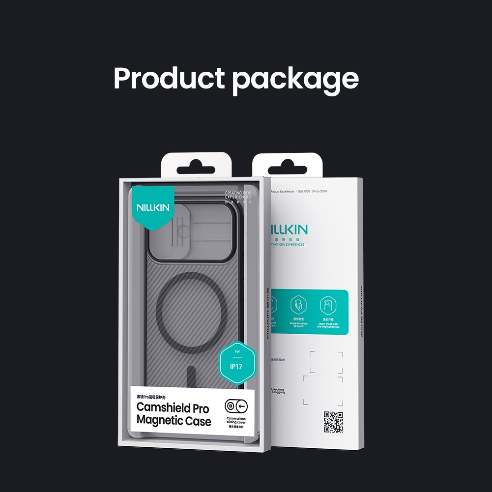 Nillkin CamShield PRO Magnetic Zadní Kryt pro Apple iPhone 17 Transparent Black