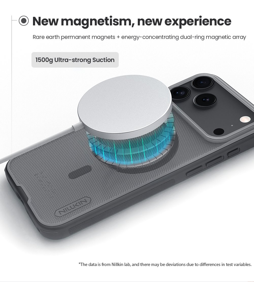 Nillkin Super Frosted PRO Magnetic Zadní Kryt pro Apple iPhone 17 Pro Max Transparent Black