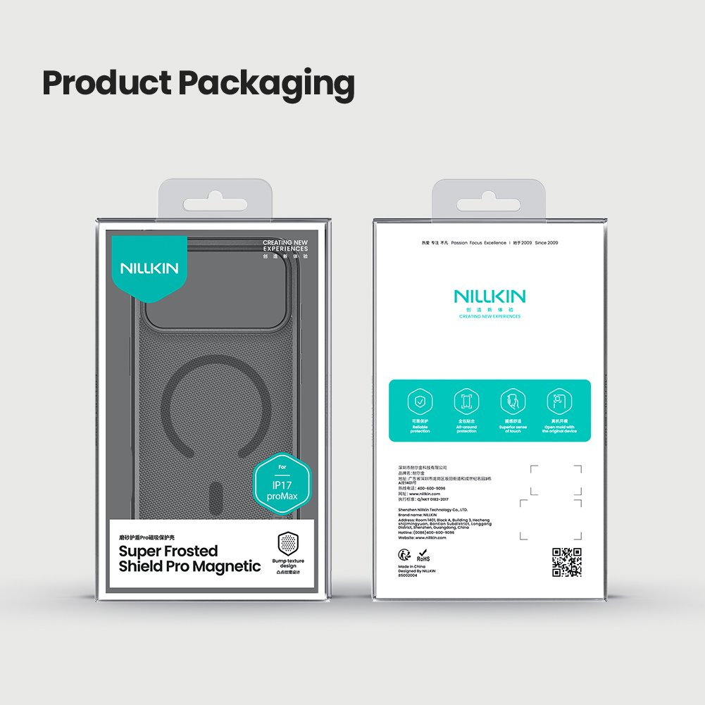 Nillkin Super Frosted PRO Magnetic Zadní Kryt pro Apple iPhone 17 Pro Max Transparent Black