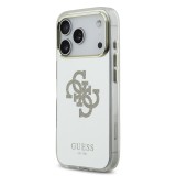 Guess PC/TPU Mirror 4G Glitter Logo MagSafe Zadní Kryt pro iPhone 17 Pro Gold