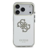 Guess PC/TPU Mirror 4G Glitter Logo MagSafe Zadní Kryt pro iPhone 17 Pro Gold